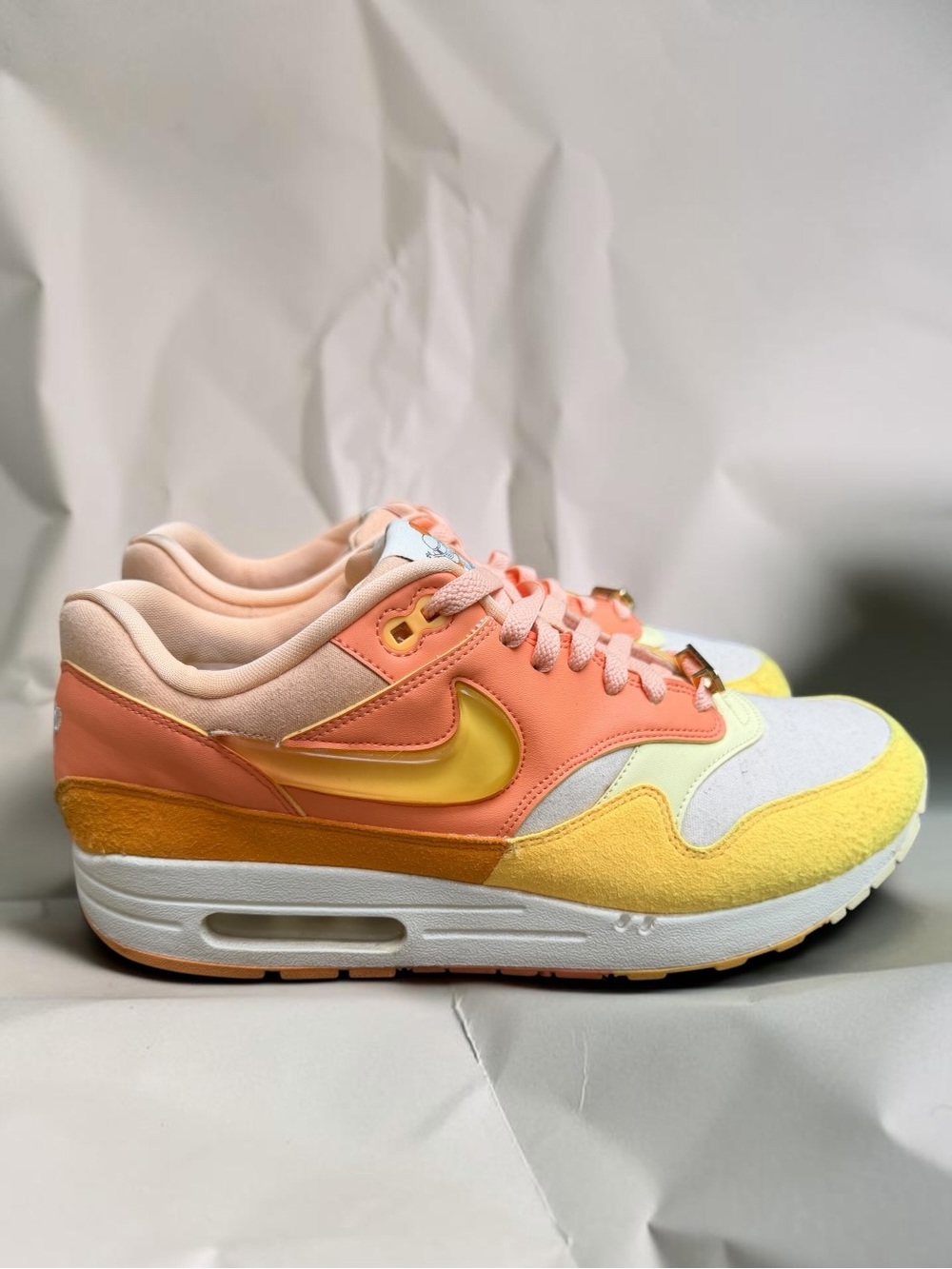 Men’s Size 10.5 Nike Air Max 1 “Puerto Rico Orange Frost” Athletic Sneakers FD69
